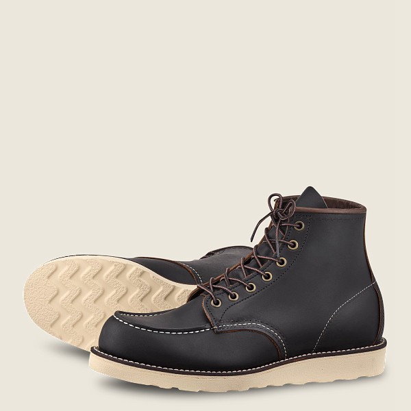 Bottes Red Wing Heritage - Classic Moc - 6-Inch Prairie Cuir - Noir - Homme 813WVHOGT